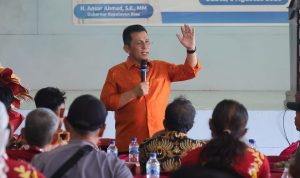 Gubernur Provinsi Kepri Ansar Ahmad mengumpulkan seluruh perangkat desa se-Kabupaten Bintan di empat lokasi, Sabtu (5/8/2023).