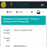 PN Medan Tolak Seluruh Eksepsi PWO